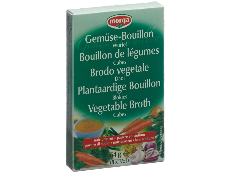 MORGA bouillon de légumes cubes pauvre en sodium 8 pièces