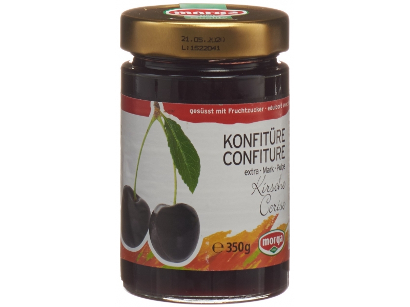 MORGA confiture cerises noires avec fructose 350 g