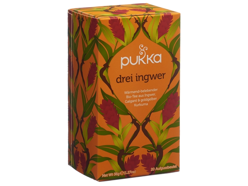 PUKKA Trois gingembres Thé Bio sachet 20 pièces