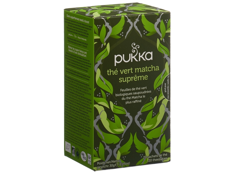 PUKKA Thé Vert Matcha Suprême Thé bio sachet 20 pièces