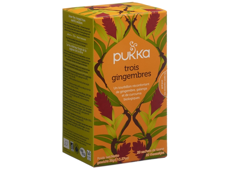 PUKKA Trois gingembres Thé Bio sachet 20 pièces