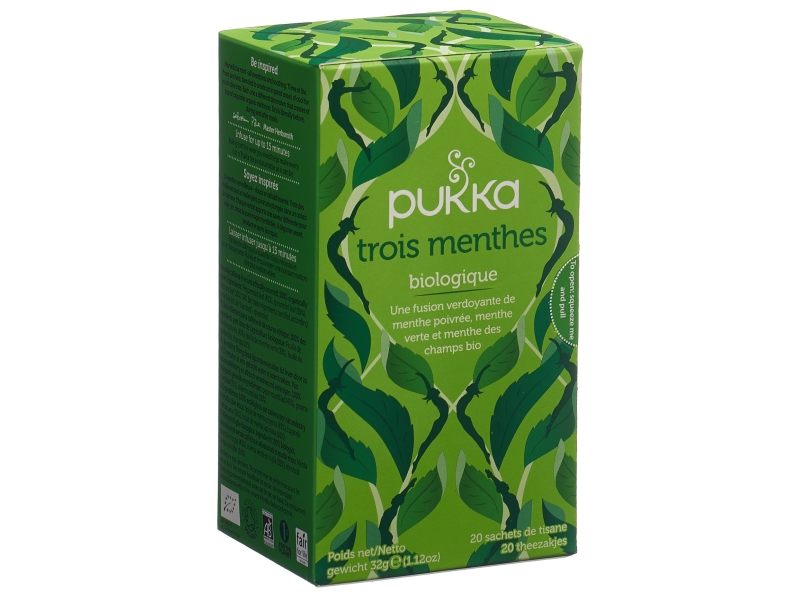 PUKKA Trois Menthes Thé Bio sachet 20 pièces