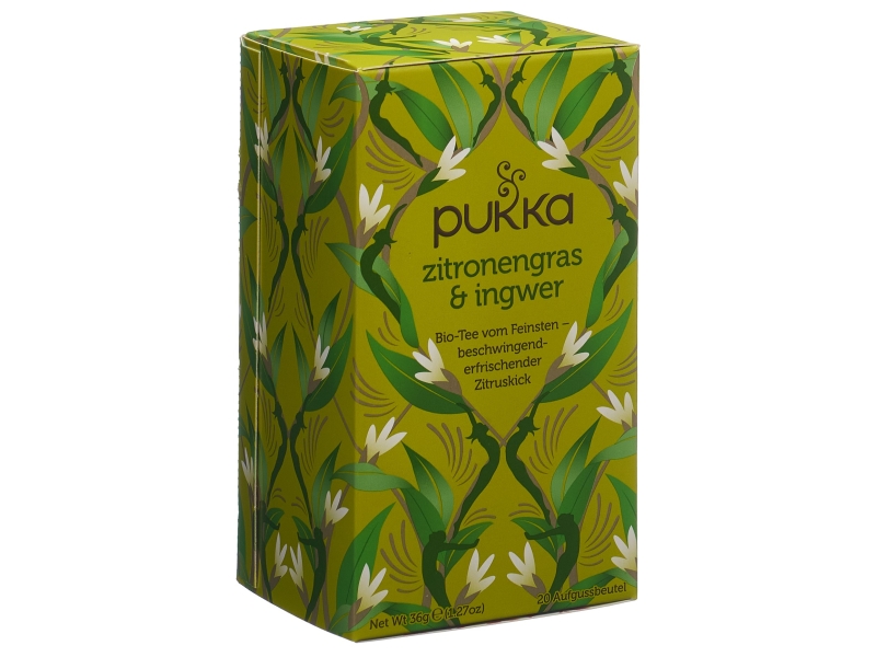 PUKKA citronnelle & gingembre Thé Bio sachet 20 pièces